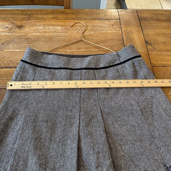 Loft Herringbone Sequin Velvet Wool Blend Skirt - Size 12 - Picture 4 of 5
